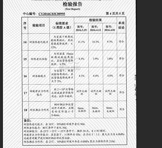 南京曼卡特碳纖維膠的抗?jié)駸崂匣J證