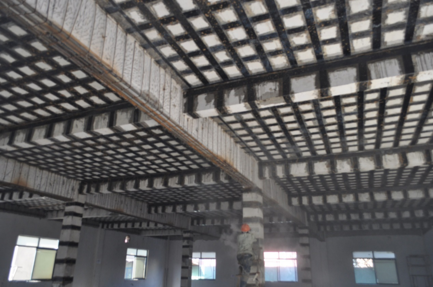 碳纖維布樓板加固實(shí)景圖