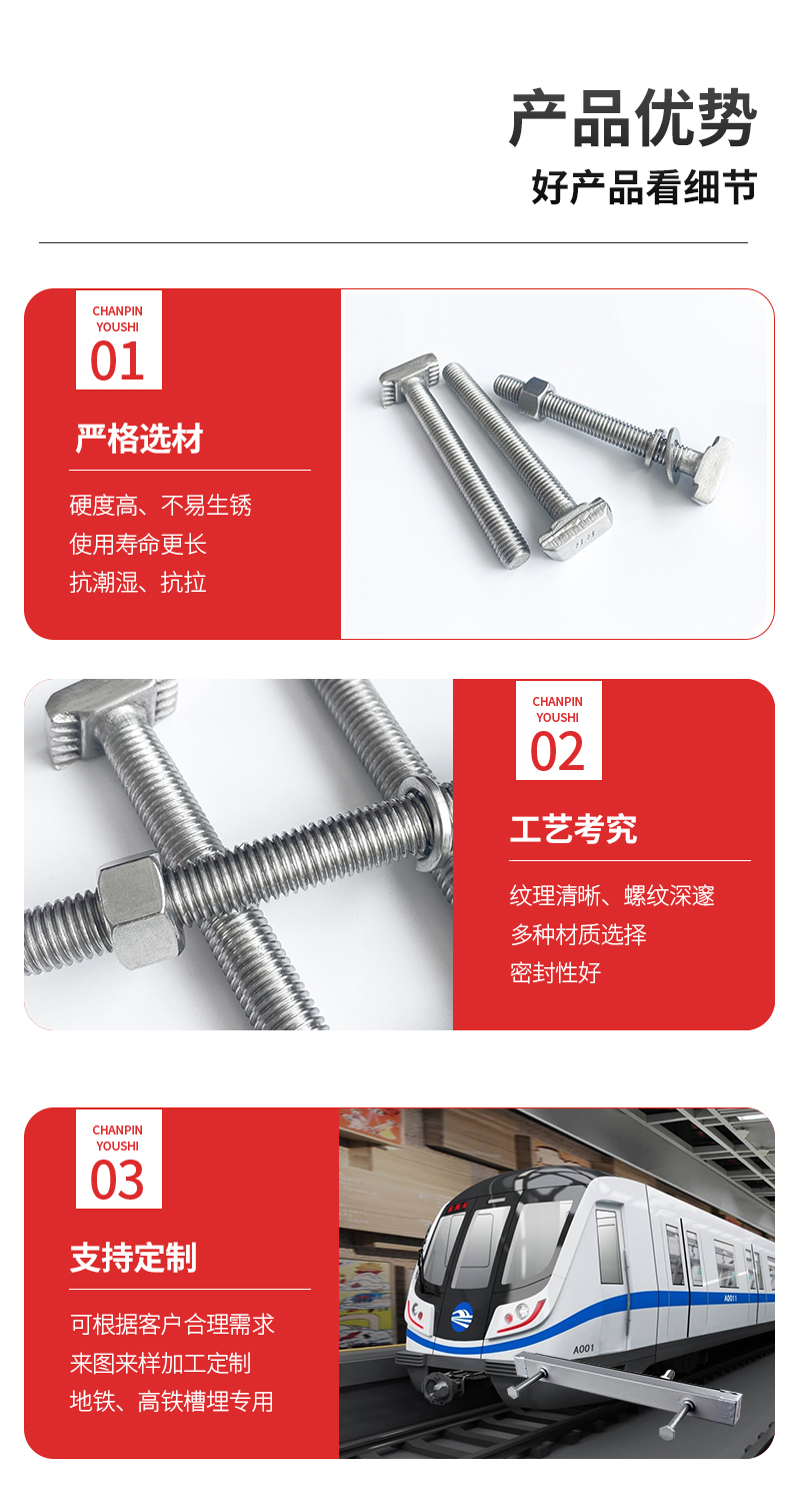 南京曼卡特預埋槽道用T形螺栓 (4)